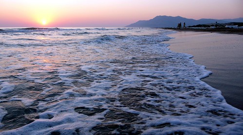 patara beach at sunset