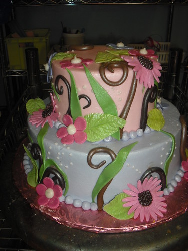 floral tiered cake. Floral Tiered Cake