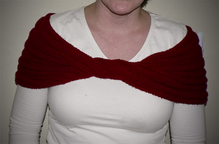 moebius finished scarf knit