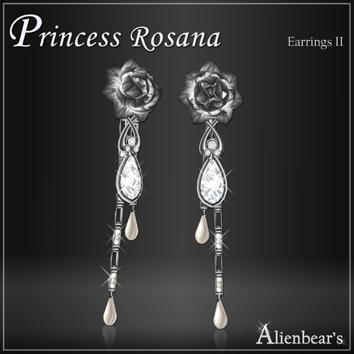 Dark Princess Rosana earrings II white