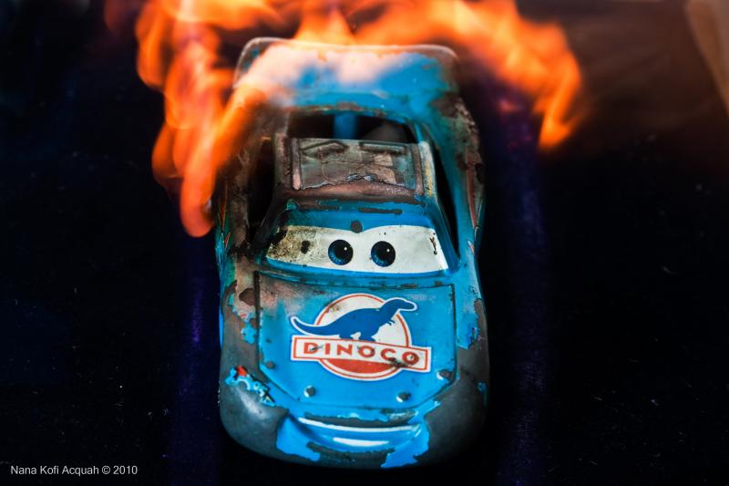 Dinoco is burning