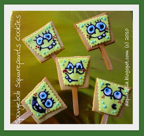Spongebob Cookies with Stick