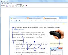Draw in AeroZoom with Win 7 Snipping Tool