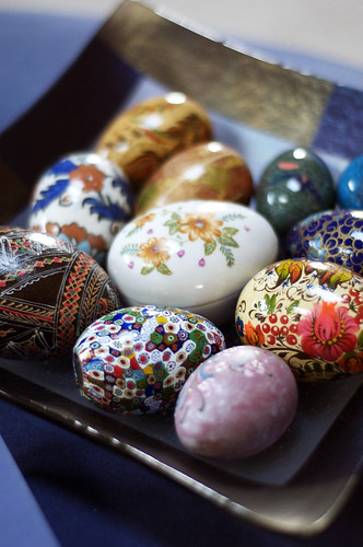 painted eggs.