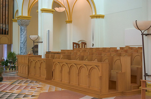 Saint Meinrad Archabbey, in Saint Meinrad, Indiana, USA - monk's choir stalls