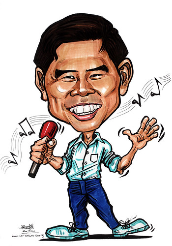 Caricatures for NUS -karaoke singer