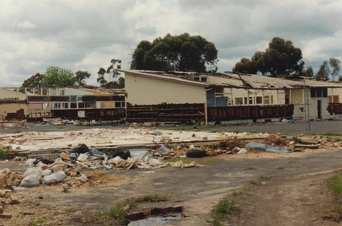 Newlands High School being demolished October1996