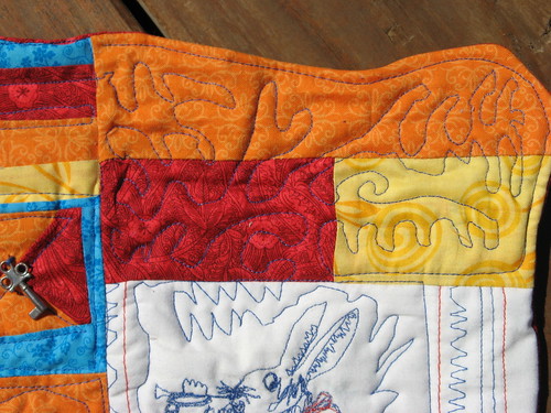 Swap received from Hectic Household for Mini QT swap - stitching detail