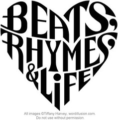 "Beats, Rhymes & Life" Heart Design