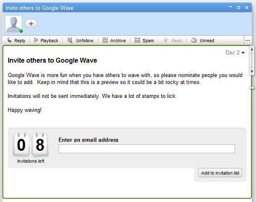 Google Wave Invitation