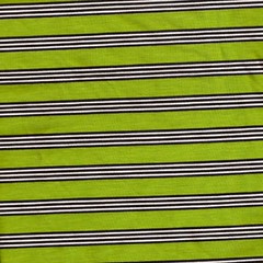 Lime & Black striped cotton lycra knit