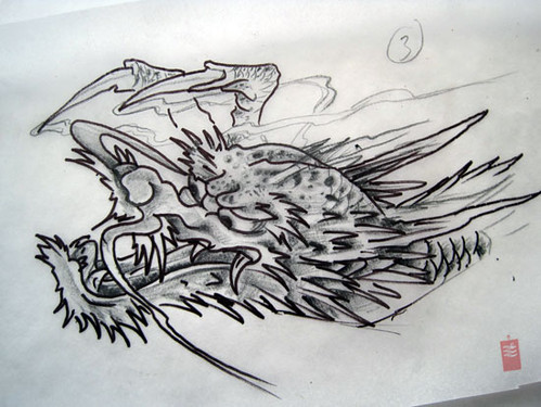 dragon head tattoos. Dragon Head Study