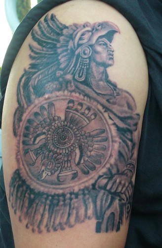 aztec headdress tattoo