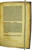 Colophon and manuscript initial, capital strokes, paragraph marks and underlining in Polo, Marco: De consuetudinibus et conditionibus orientalium regionum