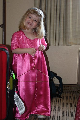 Catie in her princess dress that Mimi made