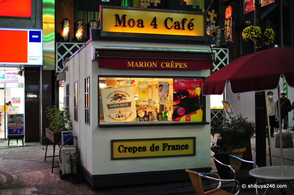 A nice looking crepe cafe on one of the streets.