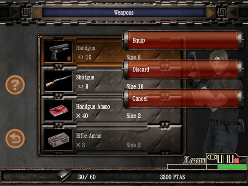 Resident Evil 4 iPad weapons