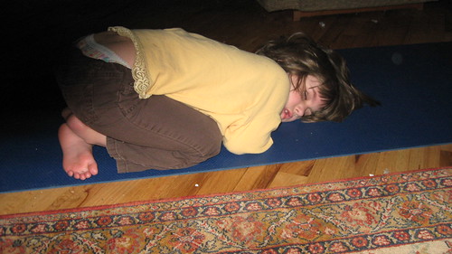 sleeping yoga girl