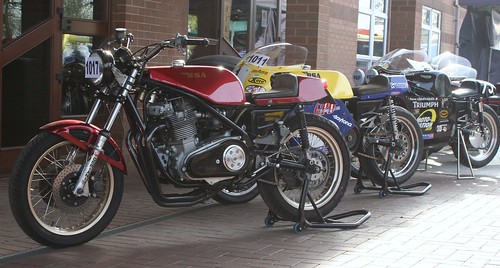 BSA and Triumph triple racers. by Boxer Cup