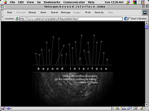 Beyond Interface - net art and Art on the Net