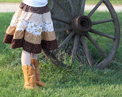 handmade tiered skirt vintage fabrics