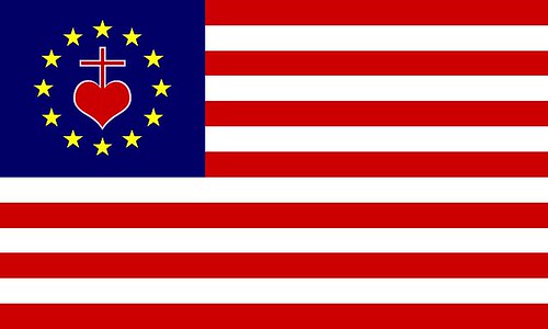 Patriotic flag for American Catholics