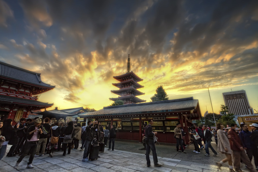 Sunset Behind the Pagoda