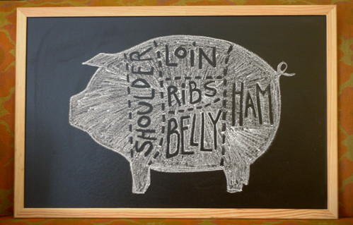 chalkboard pig diagram