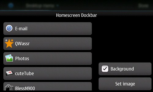 Homescreen Dockbar setting