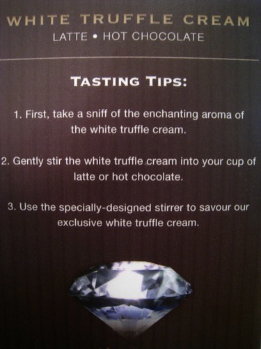 White Truffle Cream Tasting Tips @ Caffe Habitu