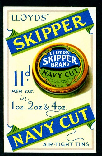 Cigarette Card - Skipper Navy Cut tobacco by cigcardpix