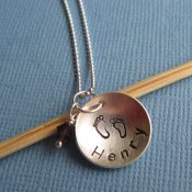Custom Hand-Stamped Mother's Necklace