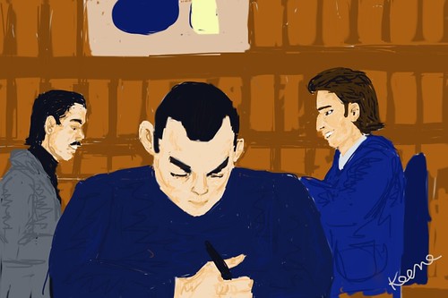 iPhone drawing - at B&N, Union Square