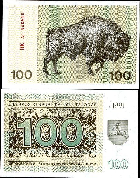 100 Talonas Litva 1991, P38