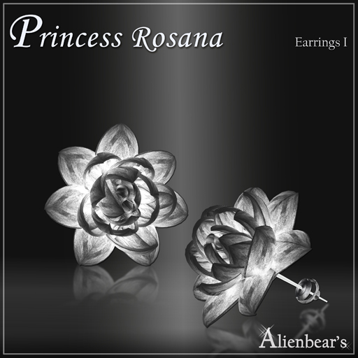 Dark Princess Rosana earrings I white