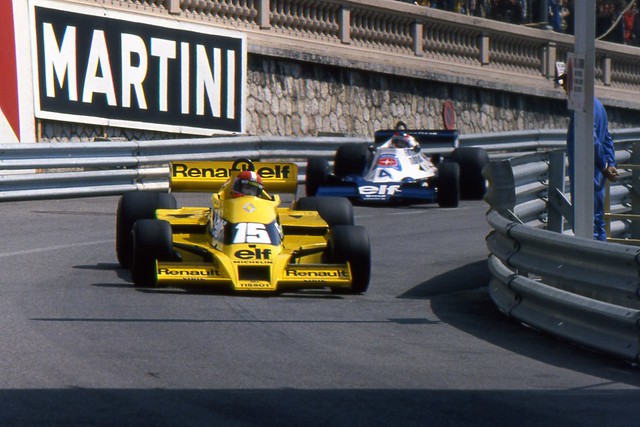 1978 GP Monaco - Jabouille (Renault Elf RS01) en Depailler (Elf Tyrrel 008)
