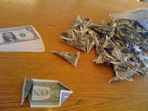 172 on 5 dollar bill. Dollar Bill Origami