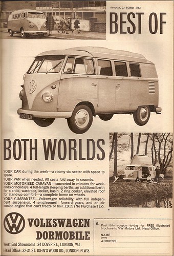 Volkswagen Dormobile T1 Split Screen Kombi Advert 1962 Trigger's Retro Road