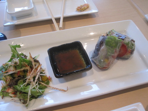 strawberry and shrimp rolls at Mikasa