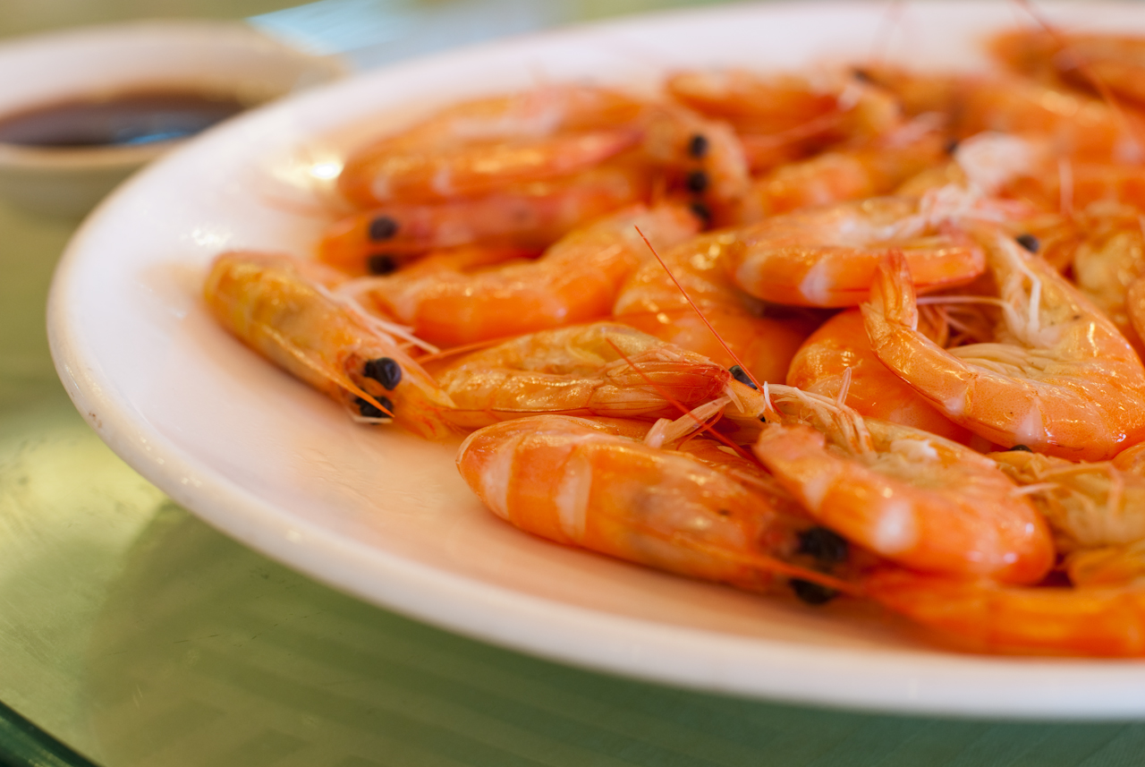 Sweet sweet live shrimps form the sea 海蝦
