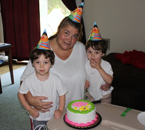 Nana and her boys on her 50th birthday