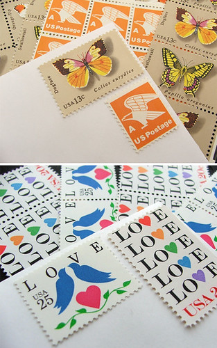  can get vintage stamps a la all the Martha Stewart Weddings invitation 