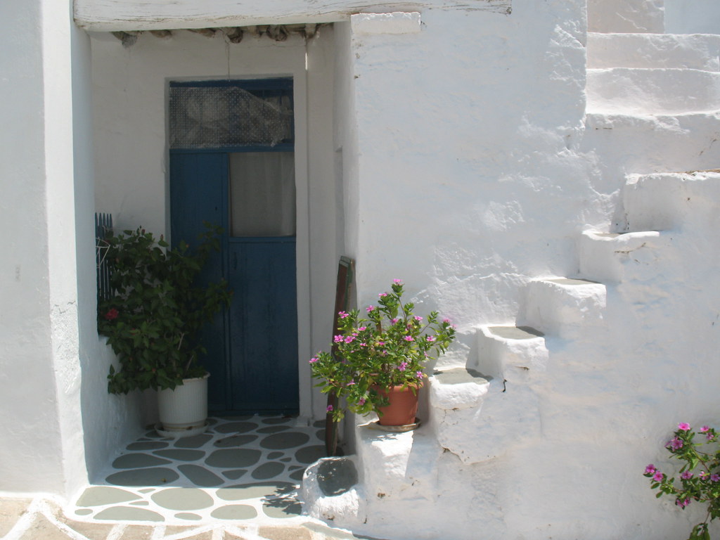 Doorway of house on Greek island of Kimolos