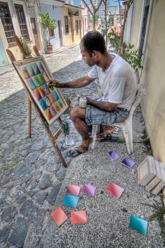 Painting Canvas in Pelourinho