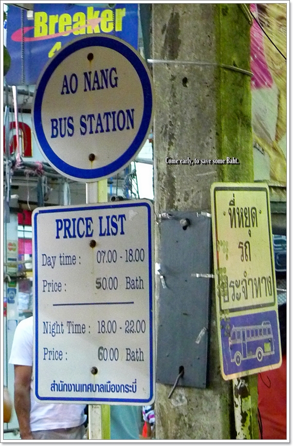 Ao Nang Bus Station Rates