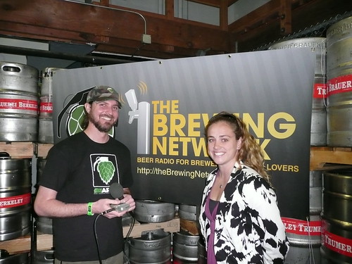 The Brewing Network's Justin Crossley interviewing Meg Gill from Speakeasy
