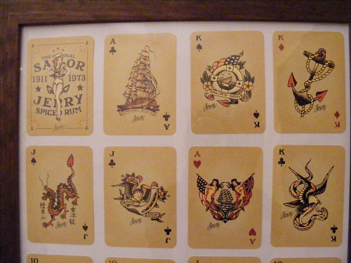 Sailor Jerry tattoo playing cards