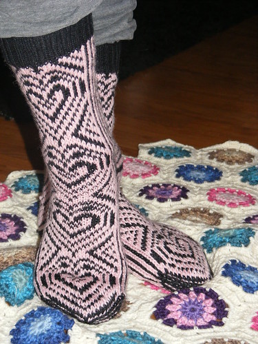 Pink selbu inspired socks by you.