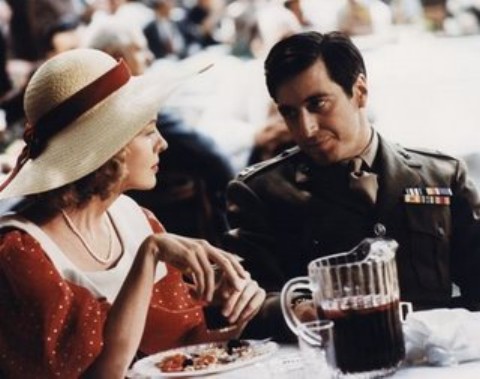 A Scene from The Godfather with Diane Keaton and Al Pacino.