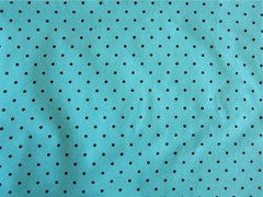 Turquoise and brown polka dot quilting cotton